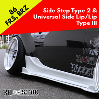 326POWER 3DSTAR Toyota 86/FRS/BRZ Side Step Type 2 and Universal Side Lip/Lip Type III