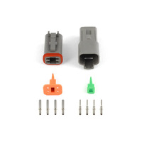 Plug and Pins Only - Matching Set of Deutsch DT-4 Connectors  (DT06-4S + DT04-4P) - (13 Amp)