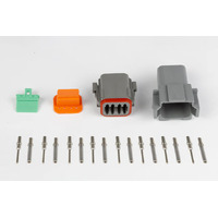 Plug and Pins Only - Matching Set of Deutsch DT-8 Connectors  (DT06-8S + DT04-8P) - (13 Amp)