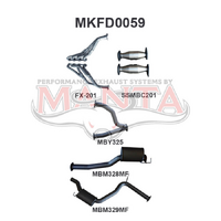 Falcon AU V8 IRS Sedan 3in With Extractors Muffler/Muffler