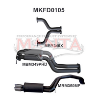 BA BF V8 Sedan 2.5in Dual CatBack Hotdog/Muffler