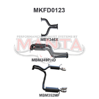 BF GT V8 Sedan 2.5in L & R CatBack Hotdog/Muffler