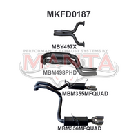 FG V8 Sedan 2.5in L & R CatBack Hotdog/Muffler