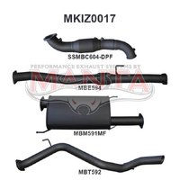 MU-X 2017 ON 3.0L DPF TURBO BACK WITH CAT