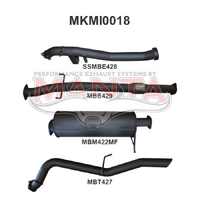 TRITON MQ 3in TURBO BACK WO/Cat, Muffler