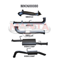 Navara D40 2.5L Auto THAI DPF & Cat Delete R Muffler