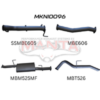 NP300 Navara 3in Turbo Back Exhaust System Without Cat, Muffler