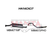 Patrol GU 4.5L 2.5in System Off E- Pipe Centre Muffler & Rear Hotdog