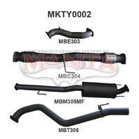 Hilux KUN26R 3.0L D4D 3in Muffler With Cat