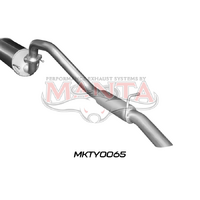 Toyota Hilux 150 4.0L V6 2.5in Cat Back Exhaust System, centre muffler, rear hotdog