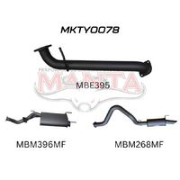 UZJ100 LANDCRUISER 4.7L V8 3in CAT-BACK EXHAUST WITH CENTRE & REAR MUFFLER