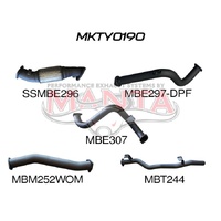 Toyota Landcruiser VDJ78 V8 Troopy 3in Turbo Back Pipe Only, DPF model