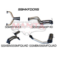 BA BF V8 Sedan 2.5in L & R CatBack Hotdog/Muffler