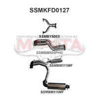 BF GT V8 Sedan 3in L & R CatBack Hotdog/Muffler