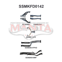 BA BF V8 4V Ute 2.5in Dual With Extractors Hotdog/Muffler