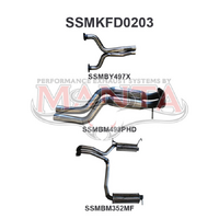 FG GT 5.0 V8 SDN 2.5in L & R Catback Hotdog/Muffler