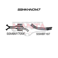 VX VY V8 Monaro 2.5in Dual Catback Muffler/Tailpipe