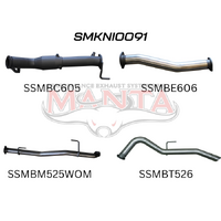 NP300 Navara 3in Turbo Back Exhaust System With Cat, WOM