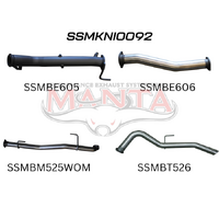 NP300 Navara 3in Turbo Back Exhaust System Without Cat, WOM