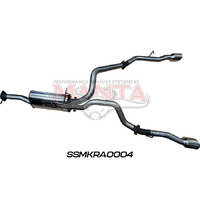 DT RAM1500 5.7L V8 3in Single into Twin, Factory Cat Back Exhaust, with 5in Chrome tips