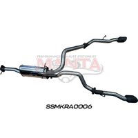 DT RAM1500 5.7L V8 3in Single into Twin, Factory Cat Back Exhaust, with 5in Black tips