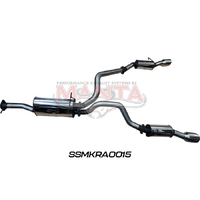 RAM DT 1500 5.7L V8 3in Twin Cat Back Exhaust, Rear Muffler With 5in Chrome tips