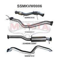 Amarok 2.0L 3in EARLY Model Tailpipe Exit Sports Muffler