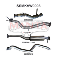 Amarok 2.0L 3in Later Model Tailpipe Exit Sports Muffler